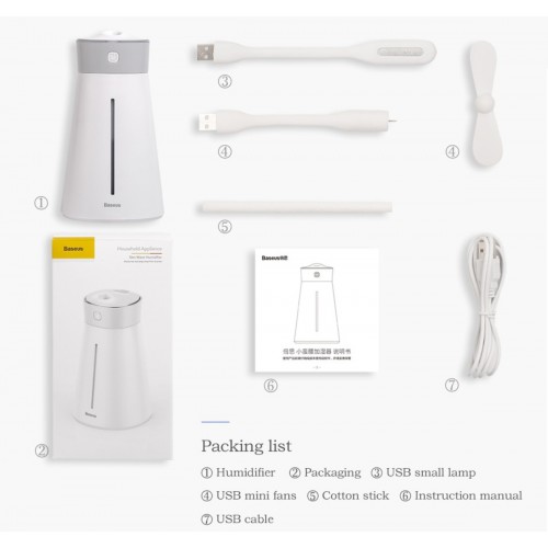 Зволожувач повітря BASEUS Slim waist with accessories pink