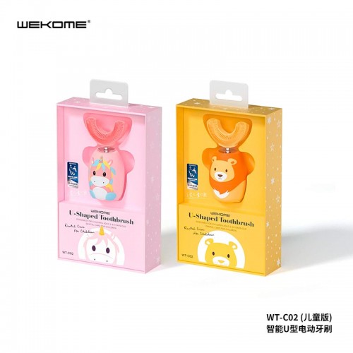 Електрична зубна щітка для дітей 2-8 років U-Shaped Electric Toothbrush for Kids WK WT-C02 yellow