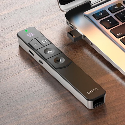 Умная указка HOCO Smart PPT page turning pen GM202 |2.4G, 100m, Type-C, LCD, 8H|