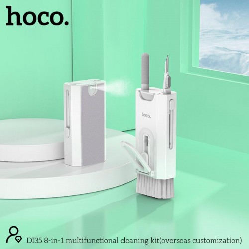 Набір для чищення гаджетів HOCO 8-in-1 multifunctional cleaning kit (overseas customization) DI35 white