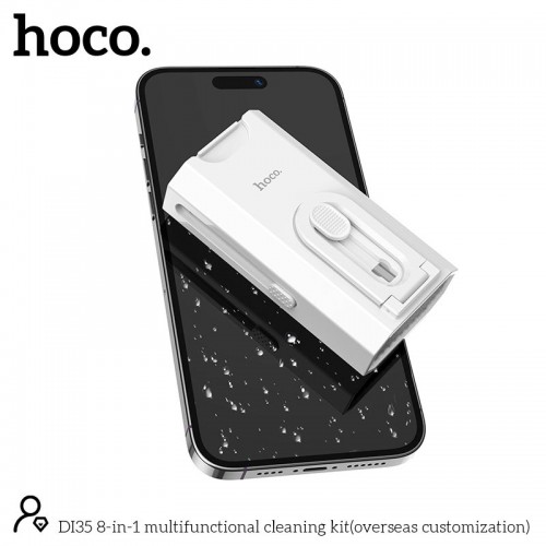 Набір для чищення гаджетів HOCO 8-in-1 multifunctional cleaning kit (overseas customization) DI35 white