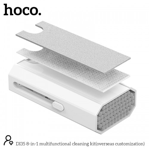 Набір для чищення гаджетів HOCO 8-in-1 multifunctional cleaning kit (overseas customization) DI35 white