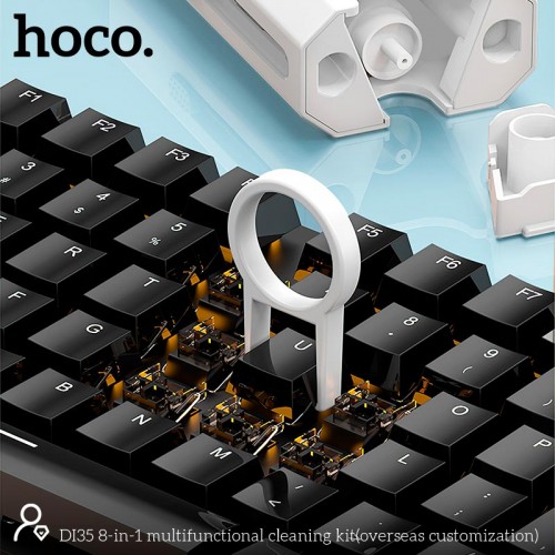 Набір для чищення гаджетів HOCO 8-in-1 multifunctional cleaning kit (overseas customization) DI35 white