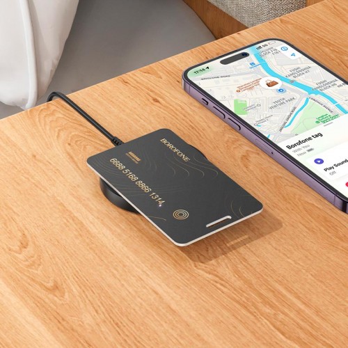 Поисковый трекер BOROFONE Search card type intelligent positioning anti-lost device BC102 |Apple Find Me, IP68|