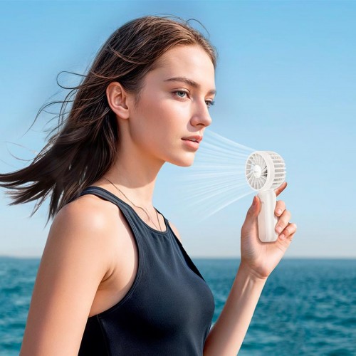 Вентилятор Hoco Nimble portable handheld fan HX60 |3 Speed, 36dB, 2.5h| white