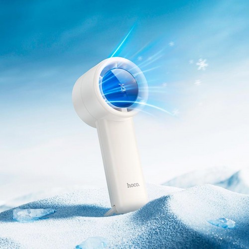 Вентилятор HOCO Fashion high-speed handheld fan HX63 |100 Speed, LED, 6h| white