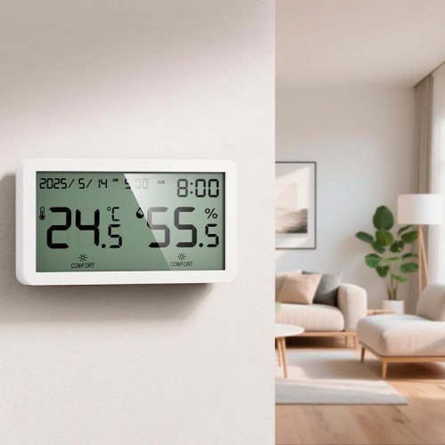 Термогигрометр HOCO indoor electronic alarm clock thermometer and hygrometer HX42 |12 month|