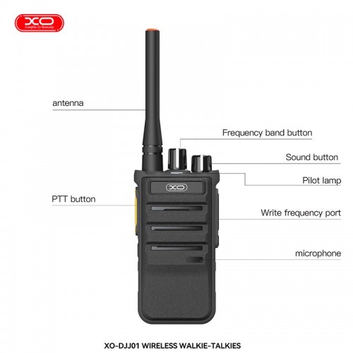 Рація XO-DJJ01 Walkie Talkie |13h, 4km Max| black-grey