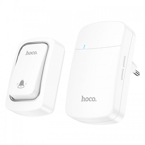 Дверний дзвінок HOCO self-powered wireless doorbell HI26 |20M| white
