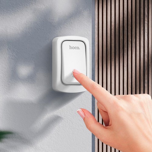 Дверний дзвінок HOCO self-powered wireless doorbell HI26 |20M| white