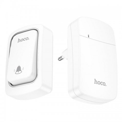 Дверний дзвінок HOCO self-powered wireless doorbell HI26 |20M| white
