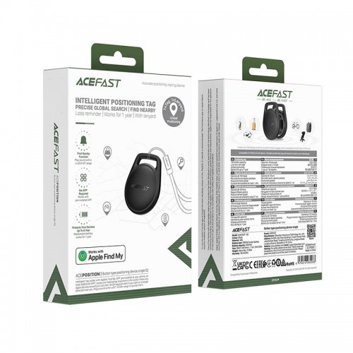 Поисковый трекер ACEFAST S2 button type positioning device single |10-12 months standby, MFI certification|
