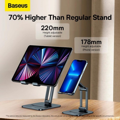 Тримач Baseus Desktop Biaxial Foldable Metal Stand (for Tablets 13") (LUSZ000113) grey