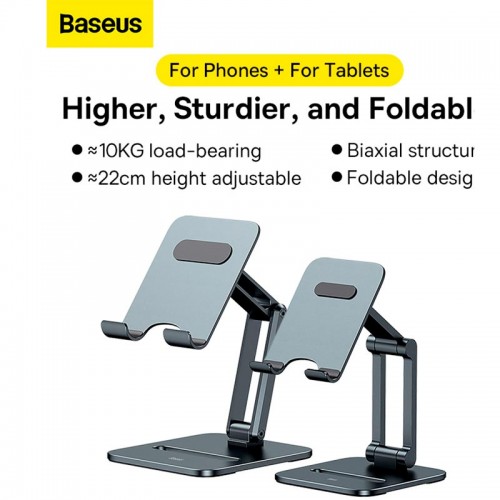 Тримач Baseus Desktop Biaxial Foldable Metal Stand (for Tablets 13") (LUSZ000113) grey