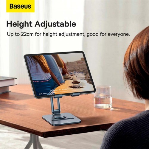 Тримач Baseus Desktop Biaxial Foldable Metal Stand (for Tablets) (B10431801811-00) grey