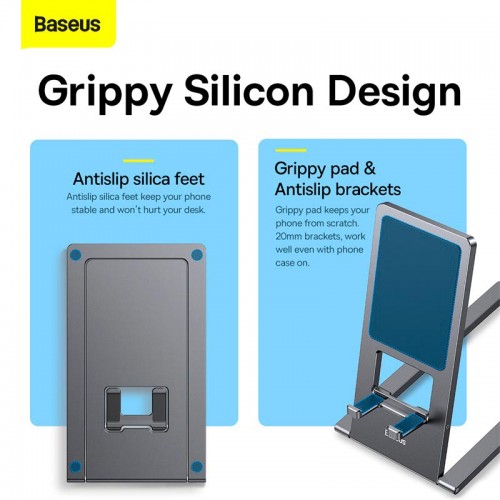 Тримач Baseus Foldable Metal Desktop Holder |6.7-12.9"| (LUKP000013) grey