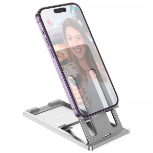Тримач HOCO Freedom metal folding desktop stand HD5 |4.5-7"| silver