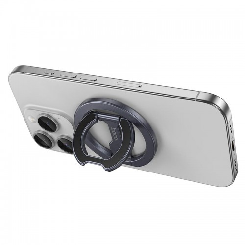 Утримувач HOCO Double-ring double-sided magnetic ring holder GH9 grey