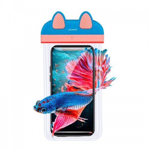 Сумка USAMS Mobile Phone Waterproof Bag IPX8 US-YD010 pink&blue