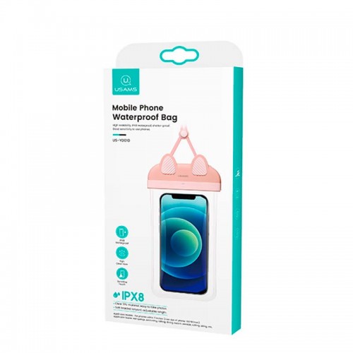 Сумка USAMS Mobile Phone Waterproof Bag IPX8 US-YD010 pink