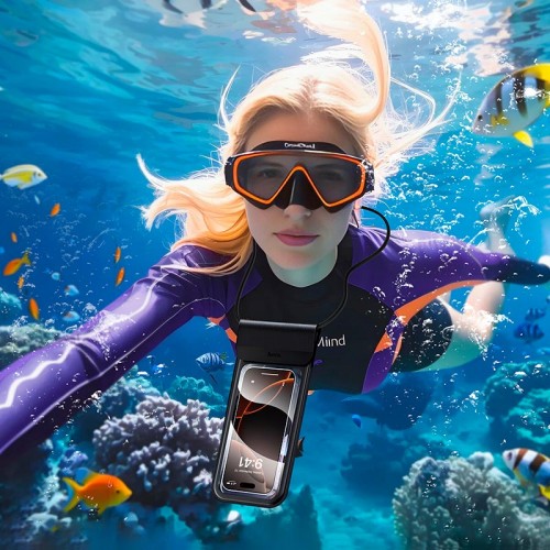 Чохол для телефону HOCO Treasure leather mobile phone waterproof bag HX53 |IPX68, 7.2"| black