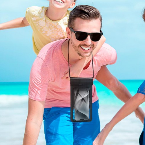 Чохол для телефону HOCO Treasure leather mobile phone waterproof bag HX53 |IPX68, 7.2"| black