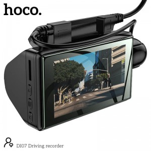 Відеореєстратор HOCO Dual Cameras Driving Recorder Di07 |HD, 2 Camera| black