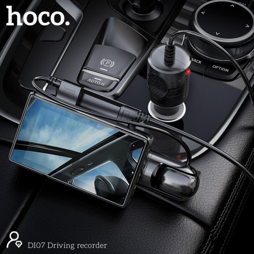 Відеореєстратор HOCO Dual Cameras Driving Recorder Di07 |HD, 2 Camera| black