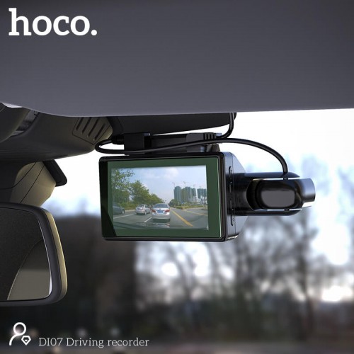 Відеореєстратор HOCO Dual Cameras Driving Recorder Di07 |HD, 2 Camera| black