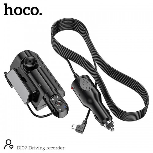 Відеореєстратор HOCO Dual Cameras Driving Recorder Di07 |HD, 2 Camera| black