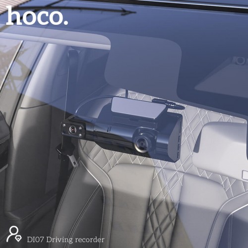 Відеореєстратор HOCO Dual Cameras Driving Recorder Di07 |HD, 2 Camera| black