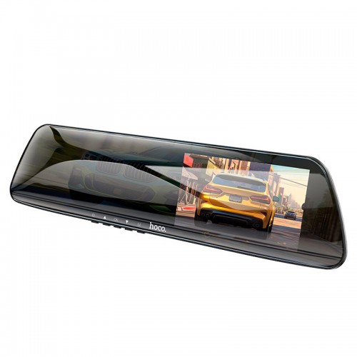 Відеореєстратор HOCO 4.5-inch rearview mirror driving recorder (dual-channel) DV4 |1080p, 30fps| black