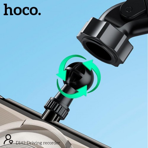 Відеореєстратор HOCO DI42 Driving recorder with rear camera |720p front/480p rear| metal-grey