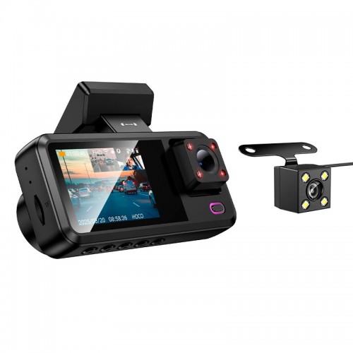 Відеореєстратор HOCO rear camera driving recorder DV15 |2" IPS, 720p/30FPS, WiFi| black