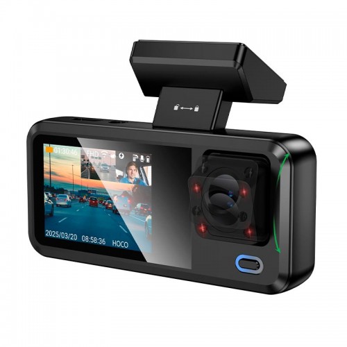 Відеореєстратор HOCO rear camera driving recorder DV15 |2" IPS, 720p/30FPS, WiFi| black