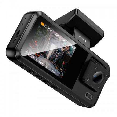 Відеореєстратор HOCO rear camera driving recorder DV15 |2" IPS, 720p/30FPS, WiFi| black