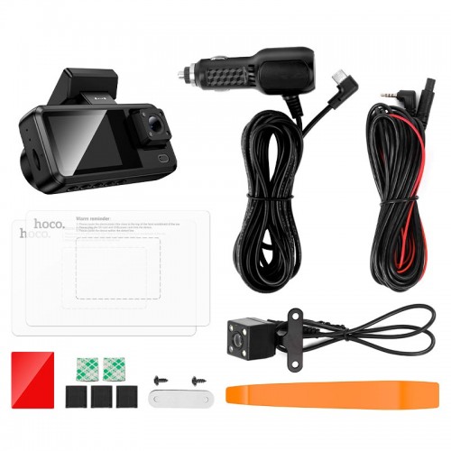 Відеореєстратор HOCO rear camera driving recorder DV15 |2" IPS, 720p/30FPS, WiFi| black