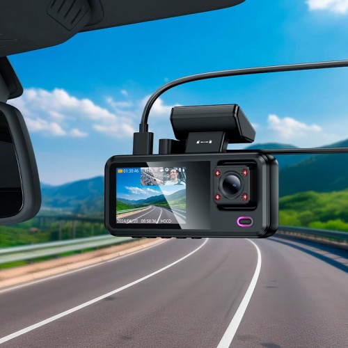 Відеореєстратор HOCO rear camera driving recorder DV15 |2" IPS, 720p/30FPS, WiFi| black