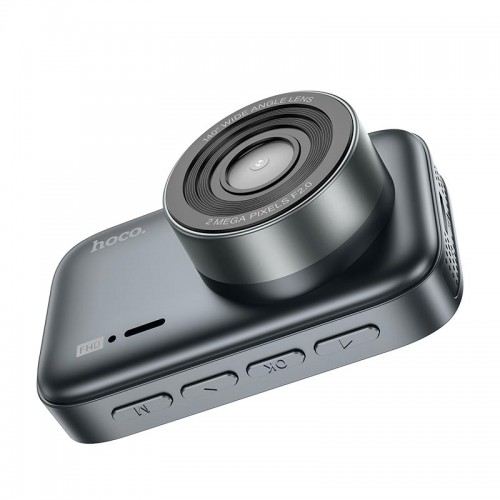 Відеореєстратор HOCO Driving recorder with 3-inch display (with rear camera) DV6 |1080p/30FPS front, 720p rear, G Sessor| grey