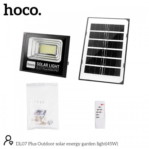 Лампа зовнішня HOCO Outdoor solar energy garden light (45W, IP67) DL07 Plus black