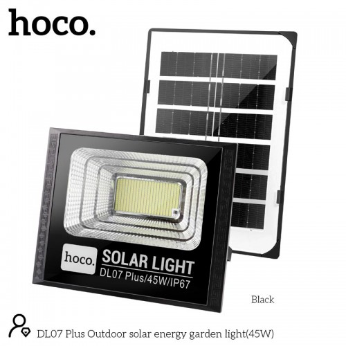 Лампа зовнішня HOCO Outdoor solar energy garden light (45W, IP67) DL07 Plus black