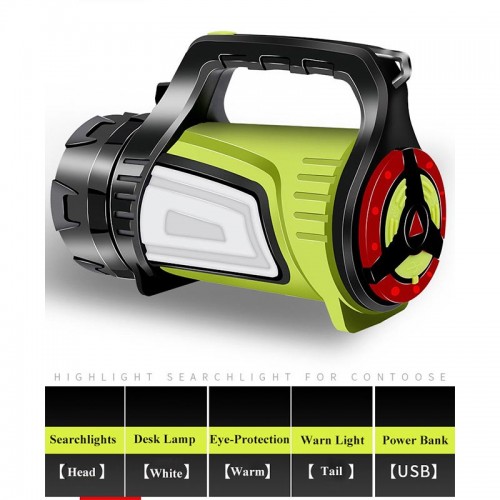 Ліхтар ручний багатофункціональний 881C black-green