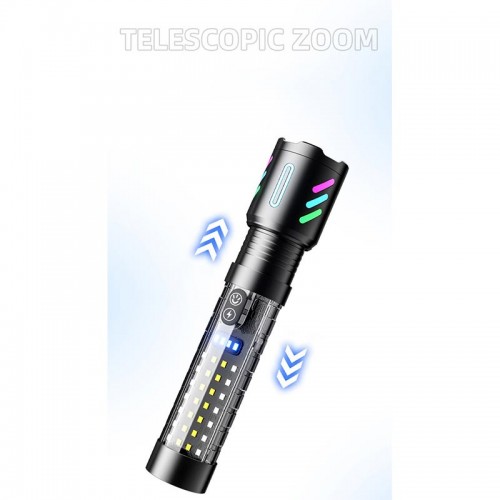 Ліхтар ручний багатофункціональний White Laser Lamp 5 режимів black