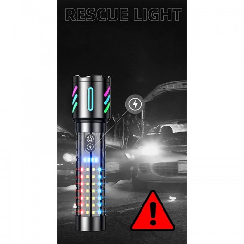 Ліхтар ручний багатофункціональний White Laser Lamp 5 режимів black