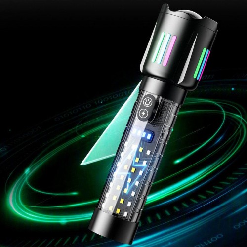 Ліхтар ручний багатофункціональний White Laser Lamp 5 режимів black