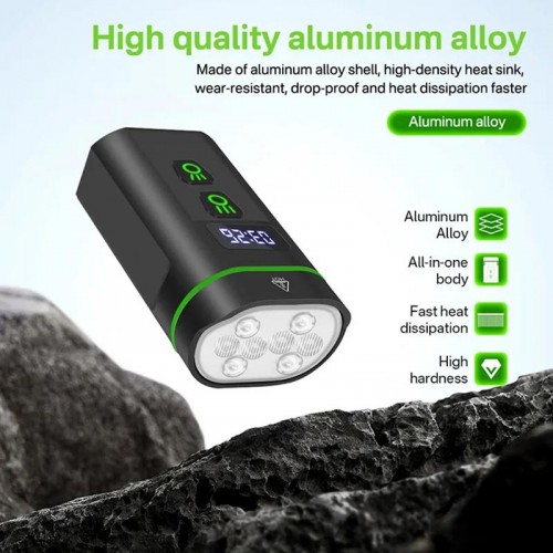 Велофонарь передній з функцією повер банку 8 режимів 8 * LED 2500LM 160° Floodlight L14 |5000mAh| black