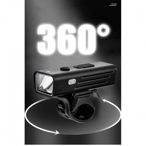 Велофонарь передній 250 lumens XA316 |Type-C, 6h| black