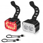 Набір велофонариків передній + задній 5 режимів 800lmn L12 |Type-C, ipx6| black