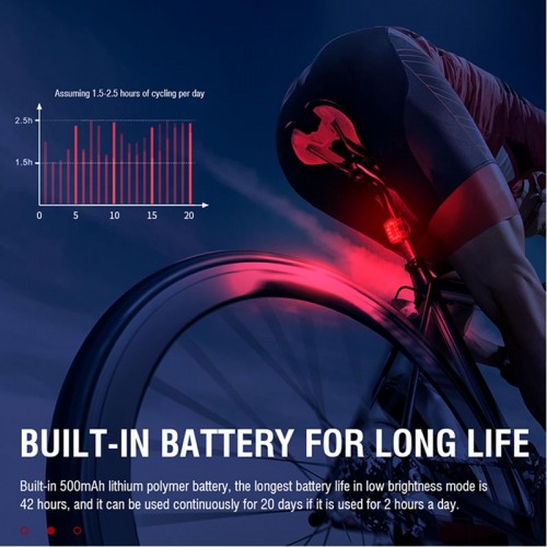 Набір велофонариків передній + задній 5 режимів 800lmn L12 |Type-C, ipx6| black