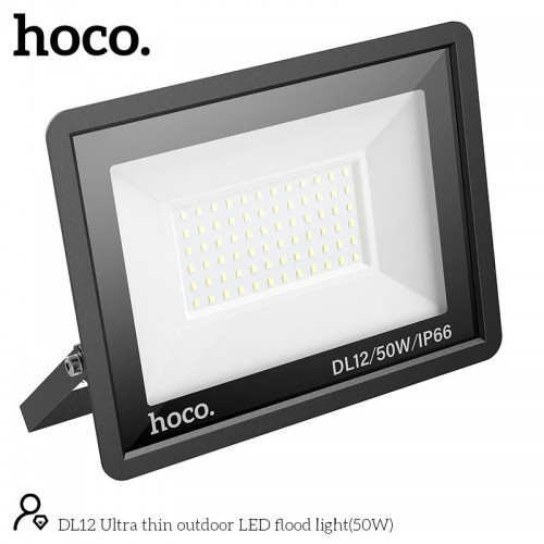 Лампа HOCO DL12 Ultra thin outdoor LED flood light |50W, IP66| black